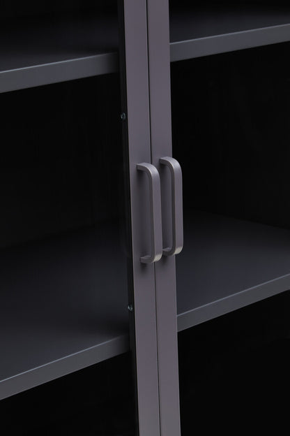 Acier Two Door Grey Metal Cabinet