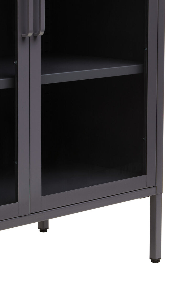 Acier Two Door Grey Metal Cabinet
