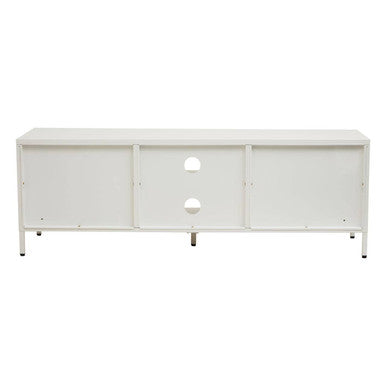Acier Two Door White Metal Media Unit