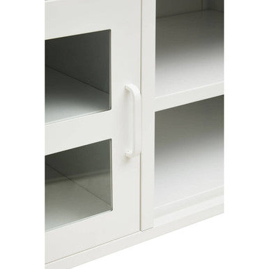 Acier Two Door White Metal Media Unit