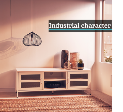 Acier Two Door White Metal Media Unit