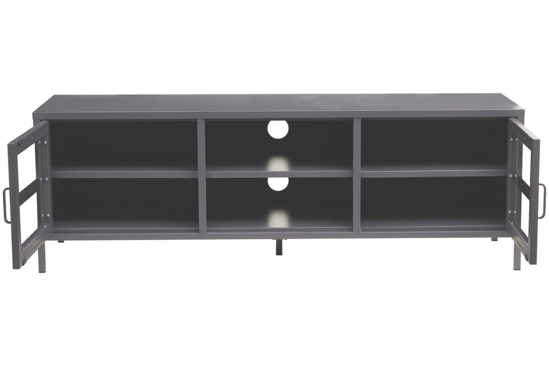 Acier Two Door Grey Metal Media Unit