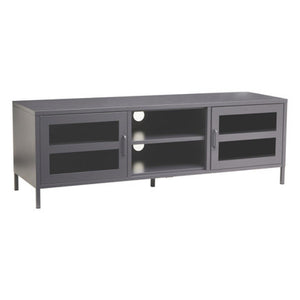 Acier Two Door Grey Metal Media Unit