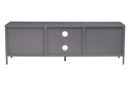 Acier Two Door Grey Metal Media Unit