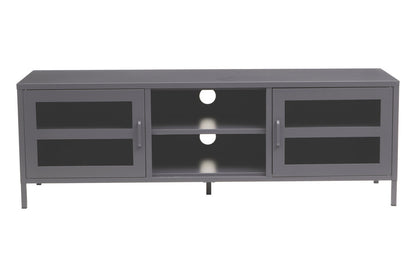 Acier Two Door Grey Metal Media Unit