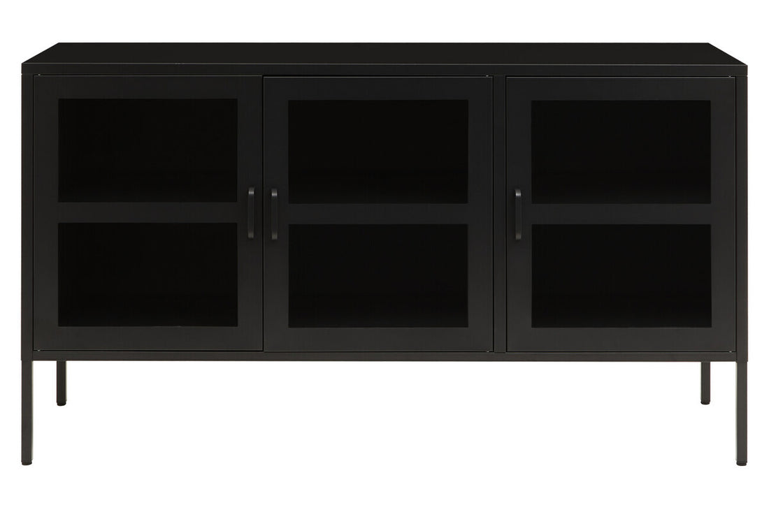 Acier Three Door Black Sideboard