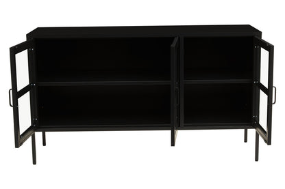 Acier Three Door Black Sideboard