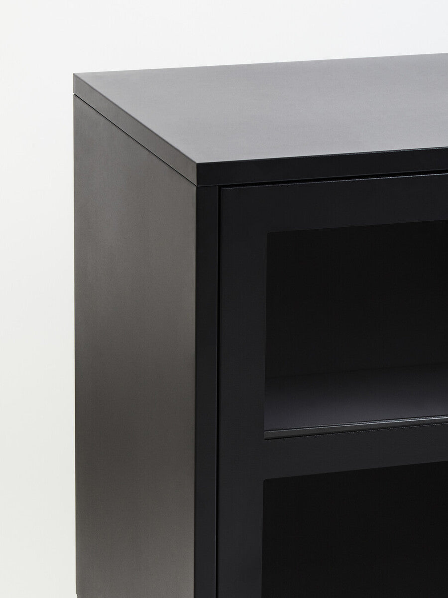 Acier Three Door Black Sideboard