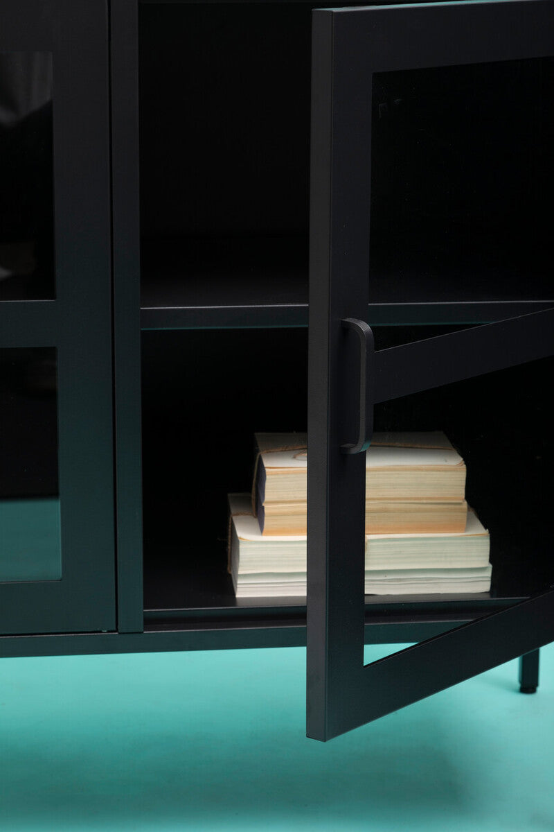 Acier Three Door Black Sideboard - Image 5