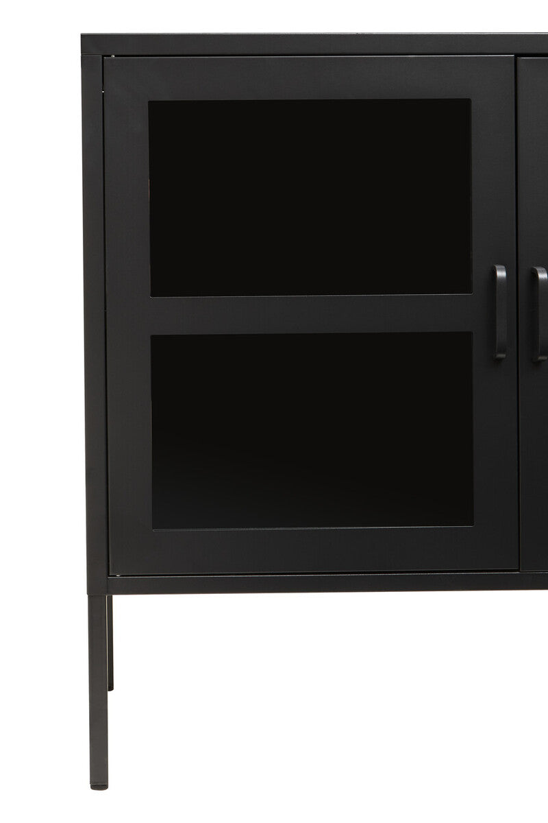 Acier Three Door Black Sideboard