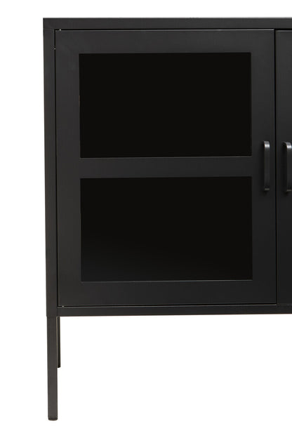 Acier Three Door Black Sideboard