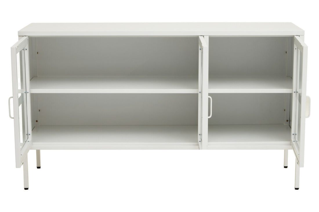 Acier Three Door White Metal Sideboard - Image 5