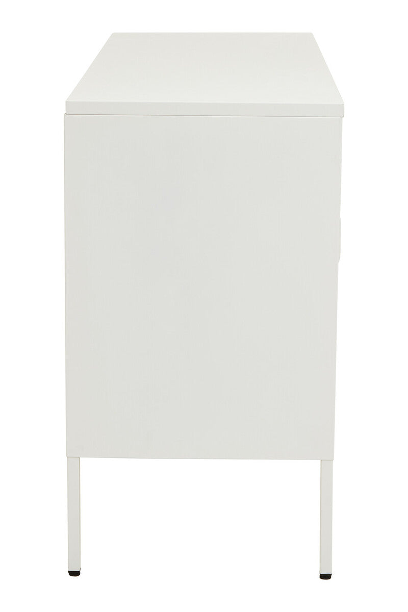 Acier Three Door White Metal Sideboard