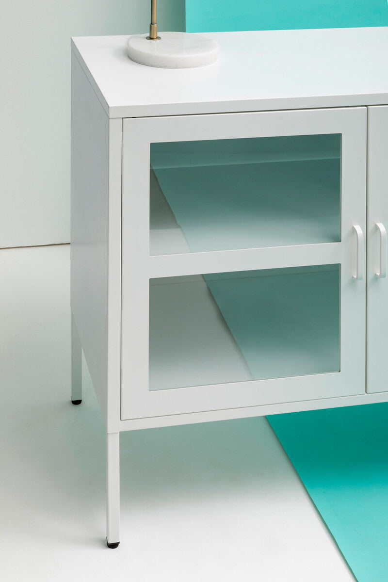 Acier Three Door White Metal Sideboard - Image 13