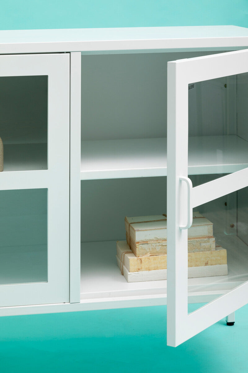 Acier Three Door White Metal Sideboard - Image 14