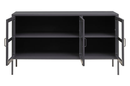 Acier Three Door Grey Metal Sideboard