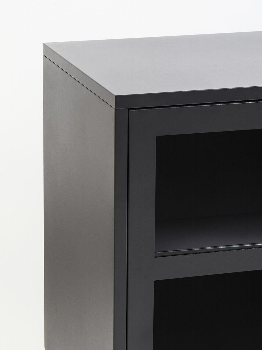 Acier Three Door Grey Metal Sideboard