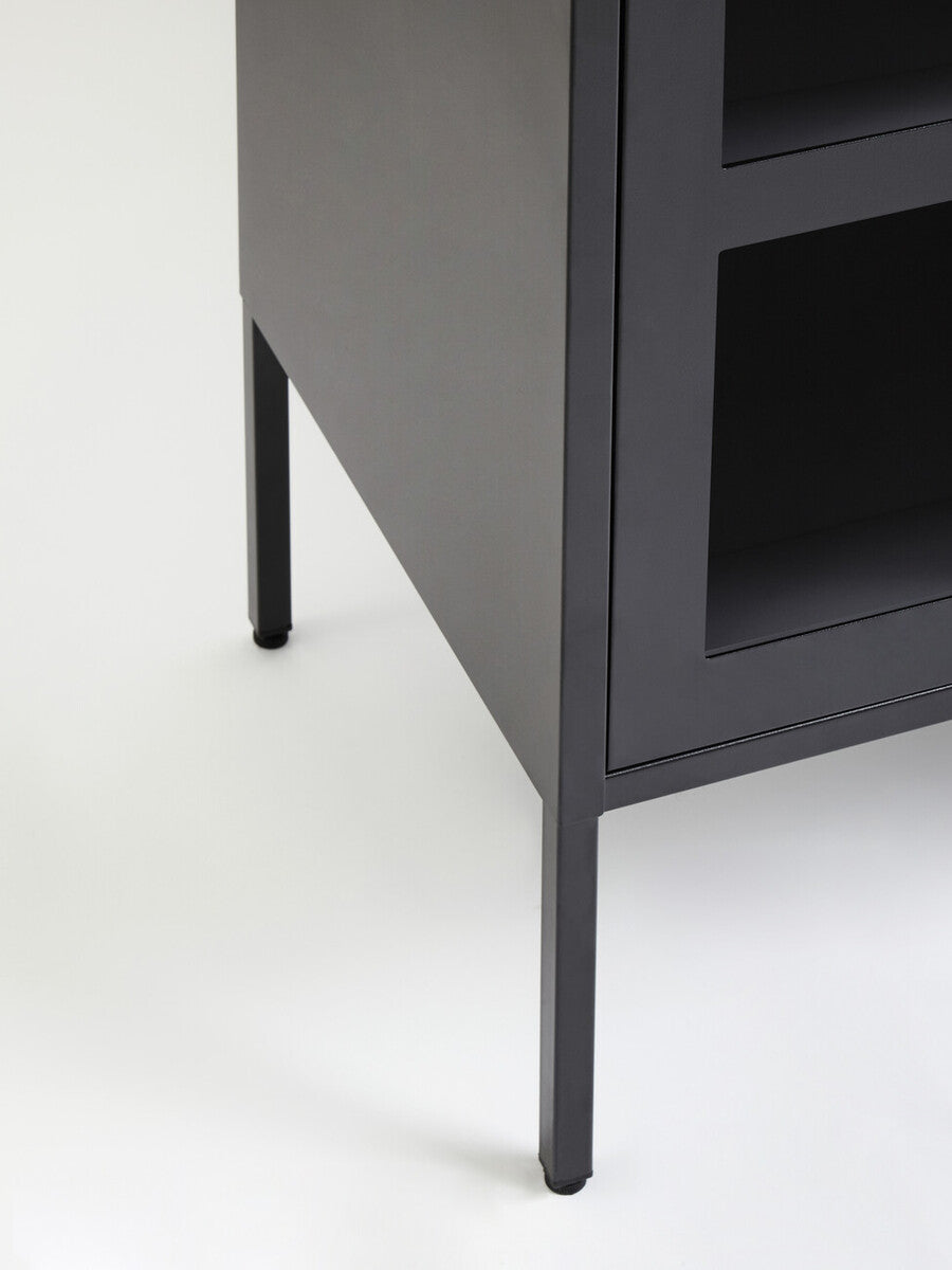 Acier Three Door Grey Metal Sideboard