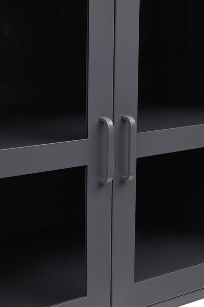 Acier Three Door Grey Metal Sideboard