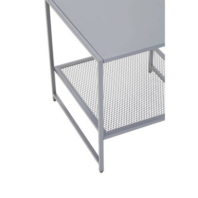 Acero Grey Metal Square Side Table