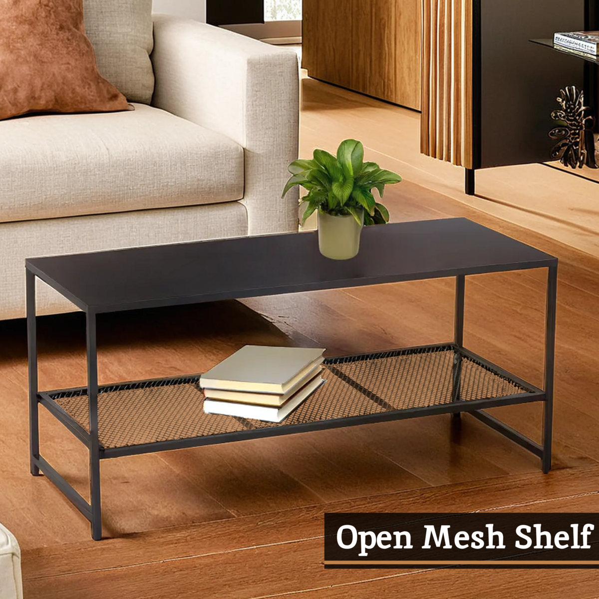 Acero Black Metal Coffee Table