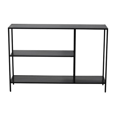 Acero Black Metal Shelf Console Table