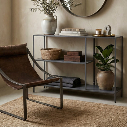 Acero Grey Metal Console Table