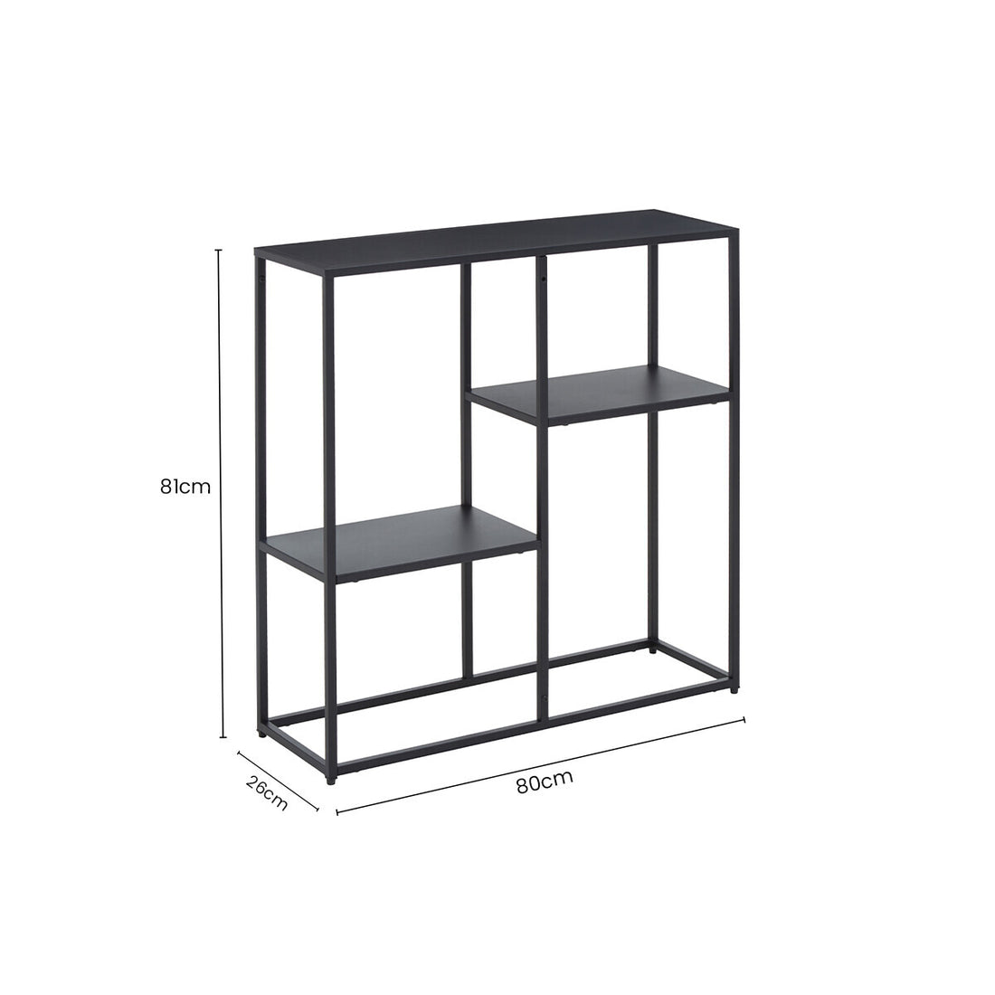 Acero Black Metal Multi Shelf Unit