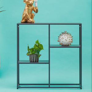 Acero Grey Metal Three Tier Shelf Unit