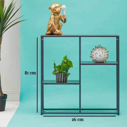 Acero Grey Metal Three Tier Shelf Unit