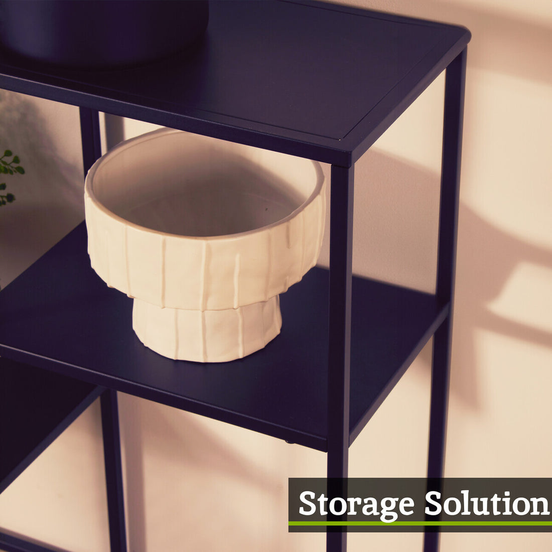 Acero Grey Metal Three Tier Shelf Unit