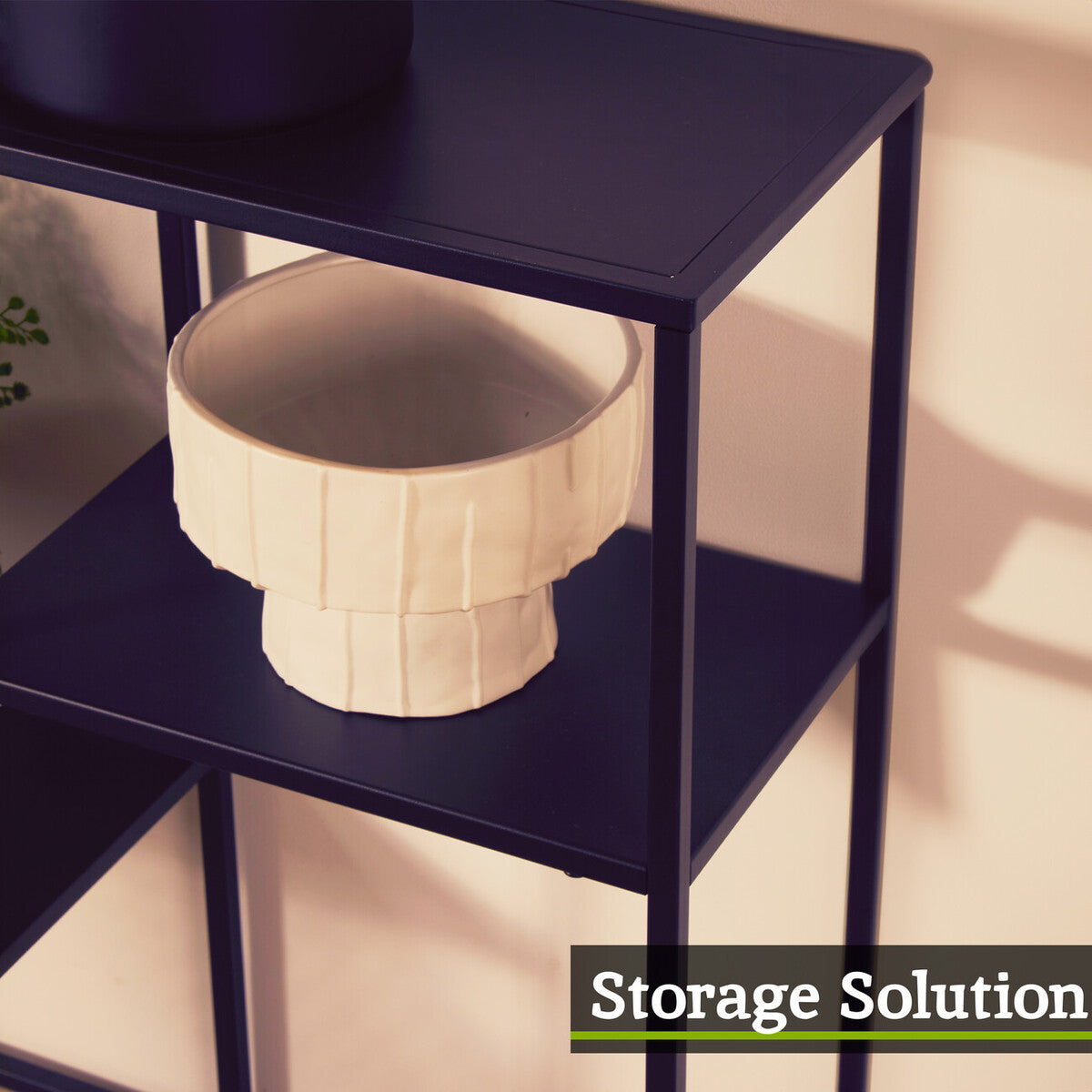 Acero Grey Metal Three Tier Shelf Unit