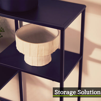 Acero Grey Metal Three Tier Shelf Unit