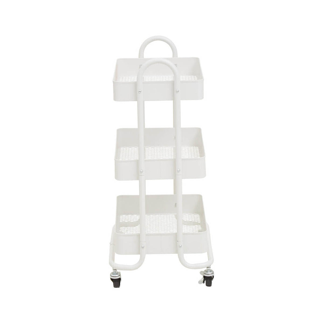Acero Three Tier White Metal Trolley