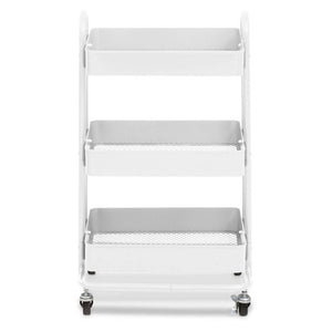 Acero Three Tier White Metal Trolley