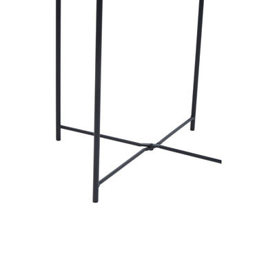 Acero Black Metal Round Side Table