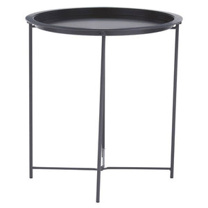Acero Round Grey Side Table