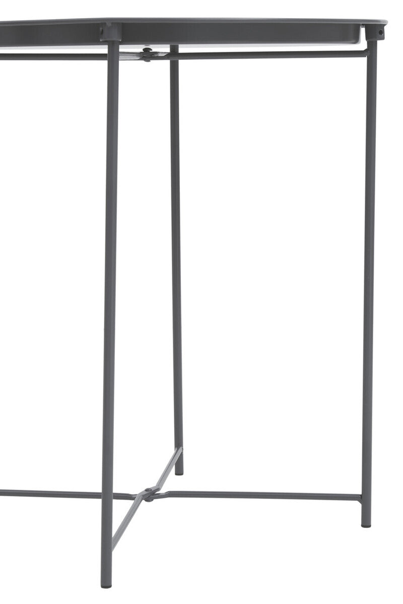 Acero Round Grey Side Table