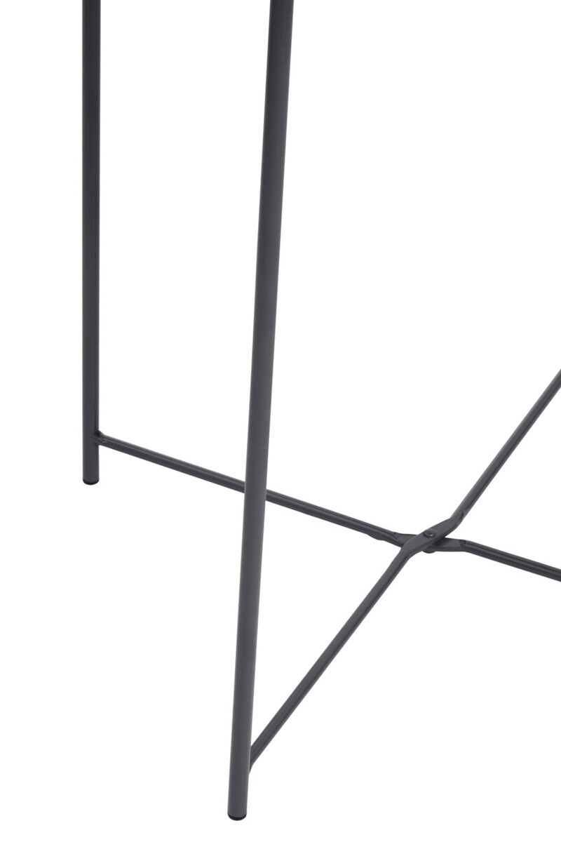 Acero Round Grey Side Table