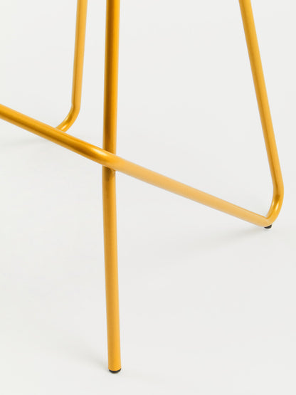 Elm Wood Bar Stool with Metal Legs | District