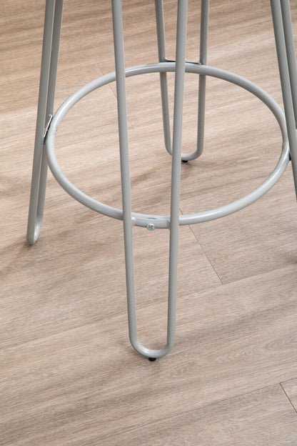 District 3 Piece Elm Wood Bar Table And Stool Set