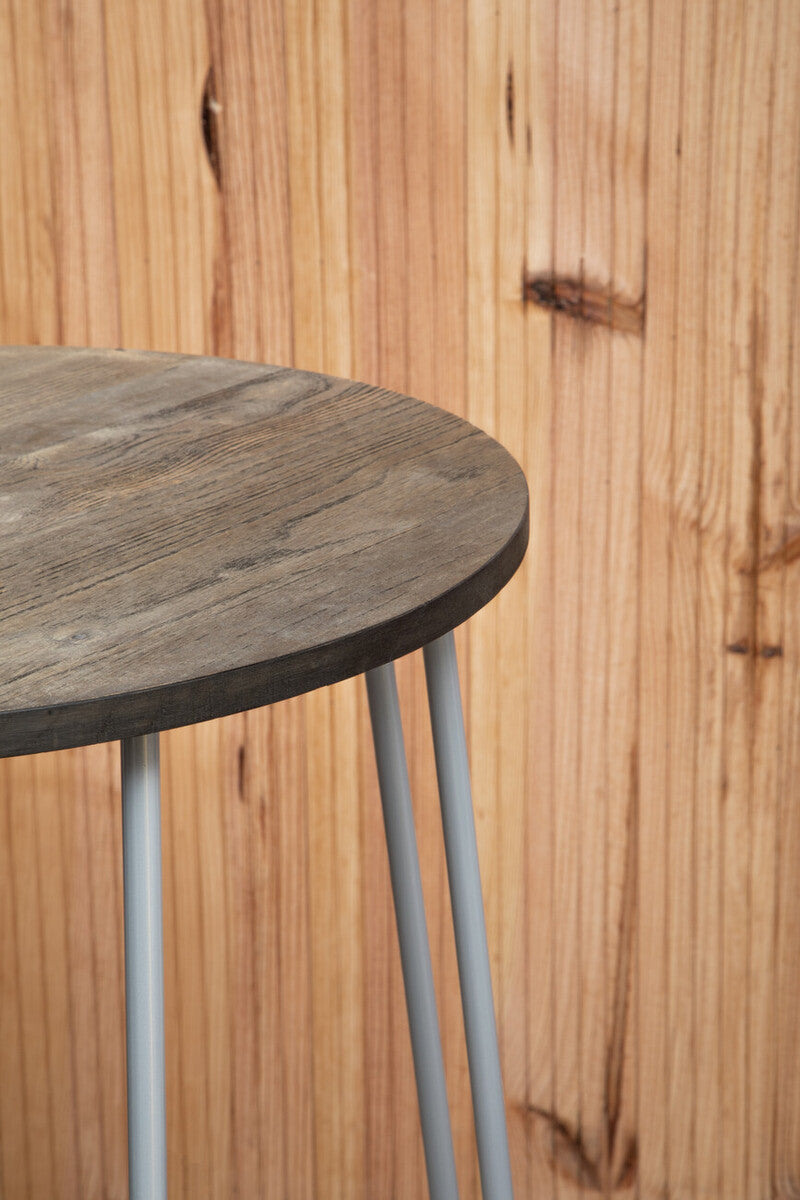 District 3 Piece Elm Wood Bar Table And Stool Set