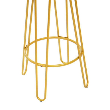 District Gold Finish Metal Frame Bar Stool
