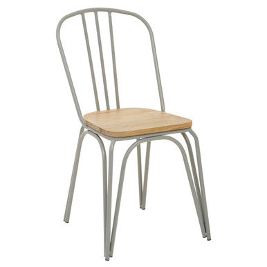 District Grey Finish Metal Frame Dining Chair