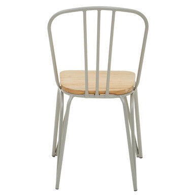 District Grey Finish Metal Frame Dining Chair