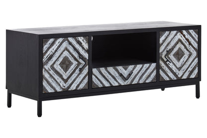 Lombok Rustic Chevron and Black Frame Media Unit