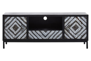 Lombok Rustic Chevron and Black Frame Media Unit