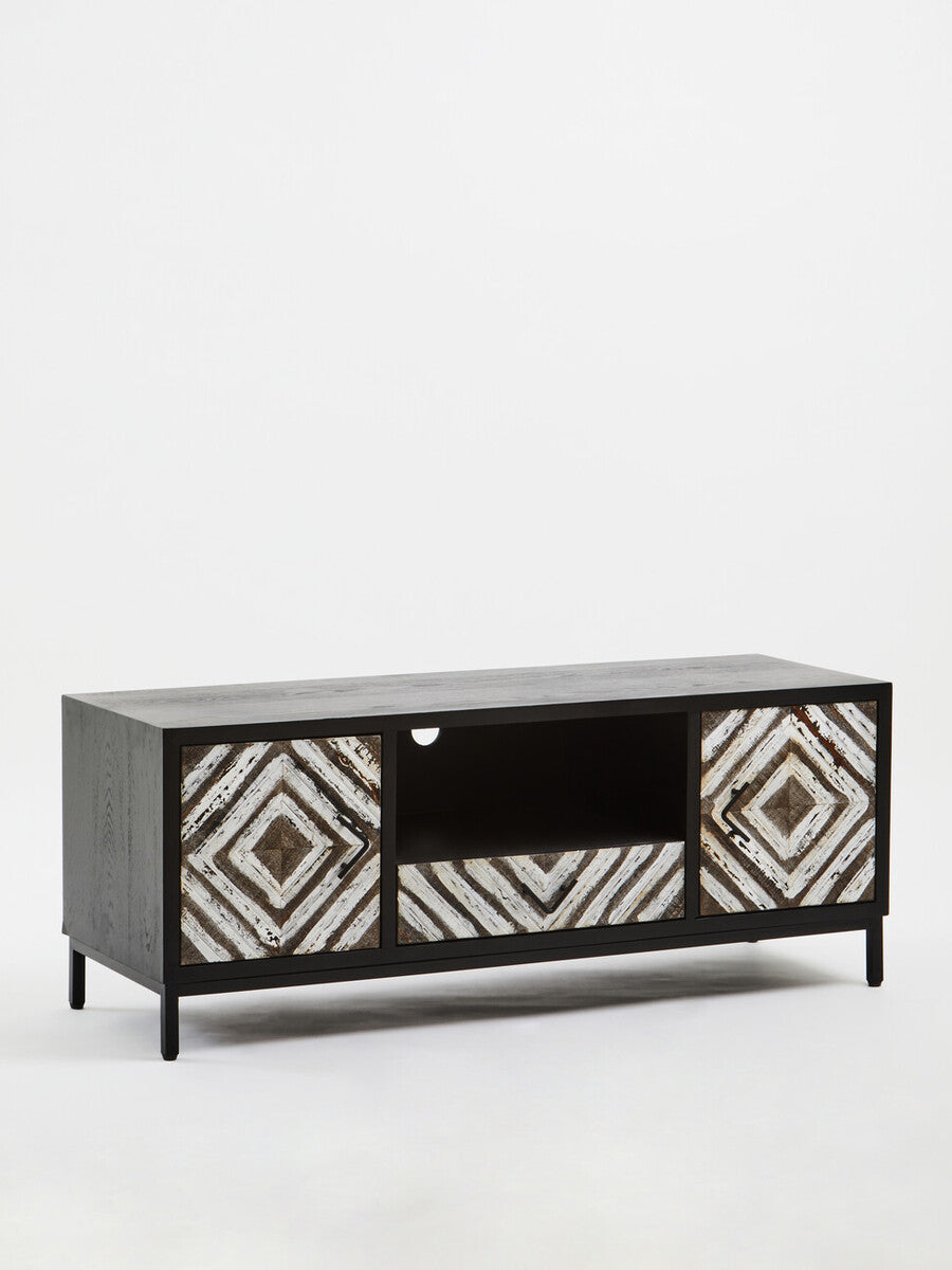 Lombok Rustic Chevron and Black Frame Media Unit - Image 6
