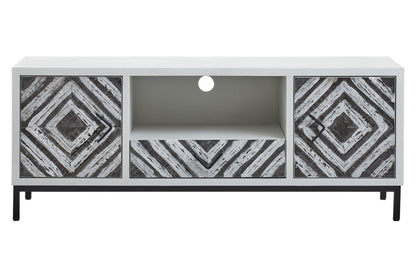 Lombok Rustic Chevron and White Frame Media Unit