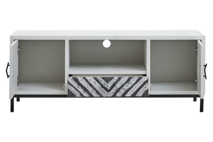 Lombok Rustic Chevron and White Frame Media Unit